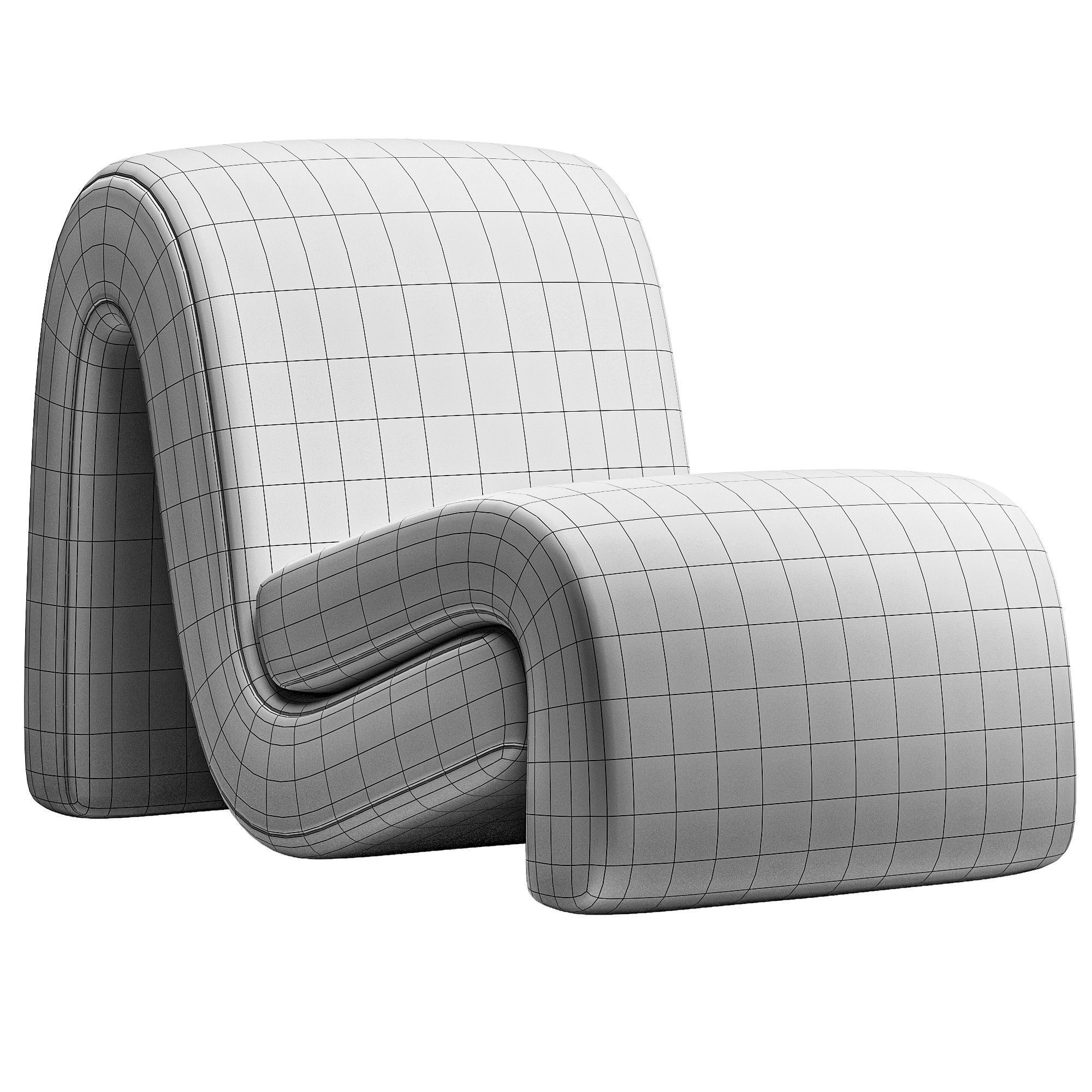 Curve Chair 3D model_3