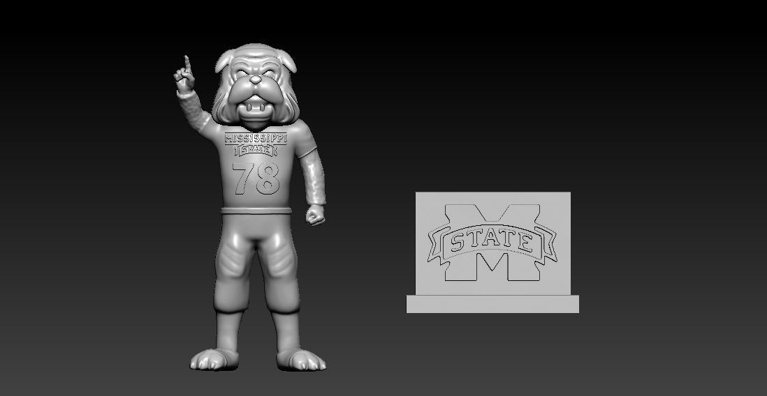 NCAA - Bully mascot - Mississippi State University - 3d print 3D print model_5