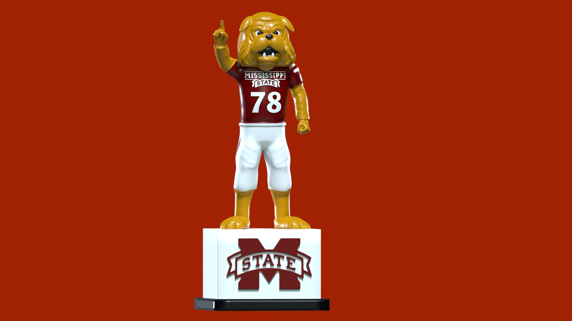 NCAA - Bully mascot - Mississippi State University - 3d print 3D print model_2