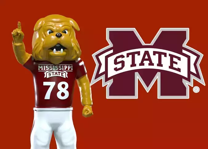 NCAA - Bully mascot -  Mississippi State University - 3d print 3D print model