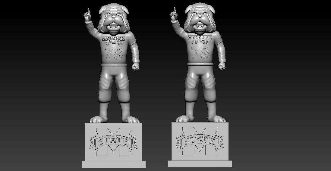 NCAA - Bully mascot - Mississippi State University - 3d print 3D print model_4
