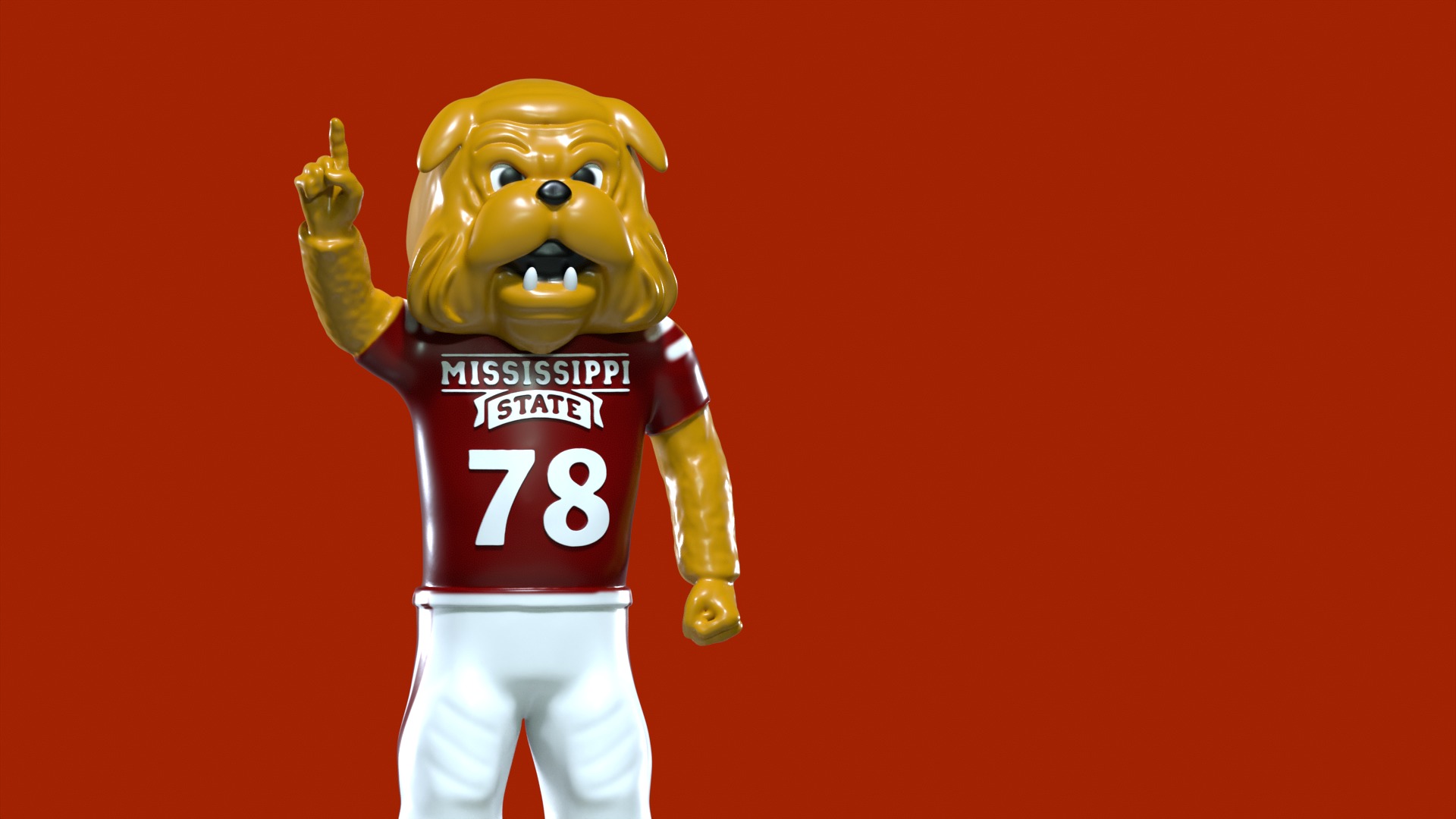 NCAA - Bully mascot - Mississippi State University - 3d print 3D print model_3