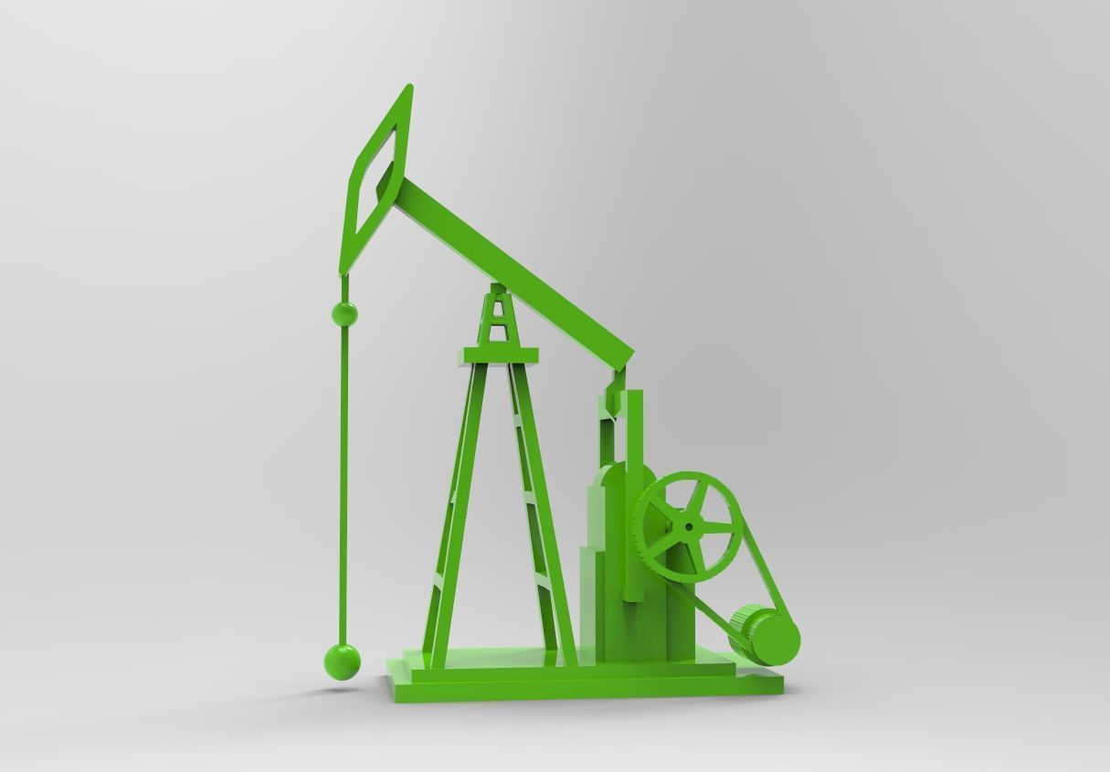 3D Design of Oil Pumpjack 3D print model_2