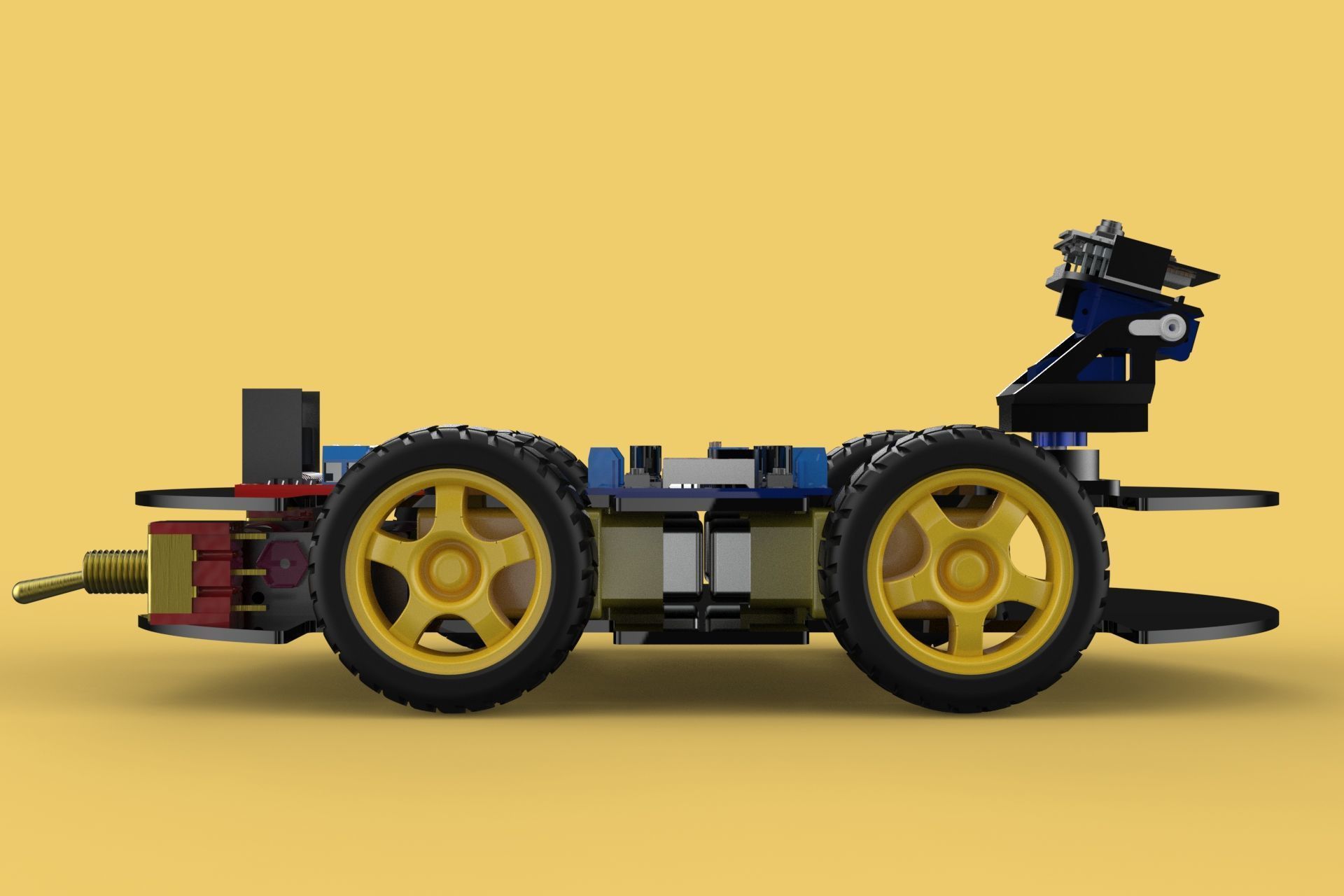 SURVEILLANCE ROBOT CAMERA SECURITY SMART CAR PATROL AUTONOMOUS 3D model_11