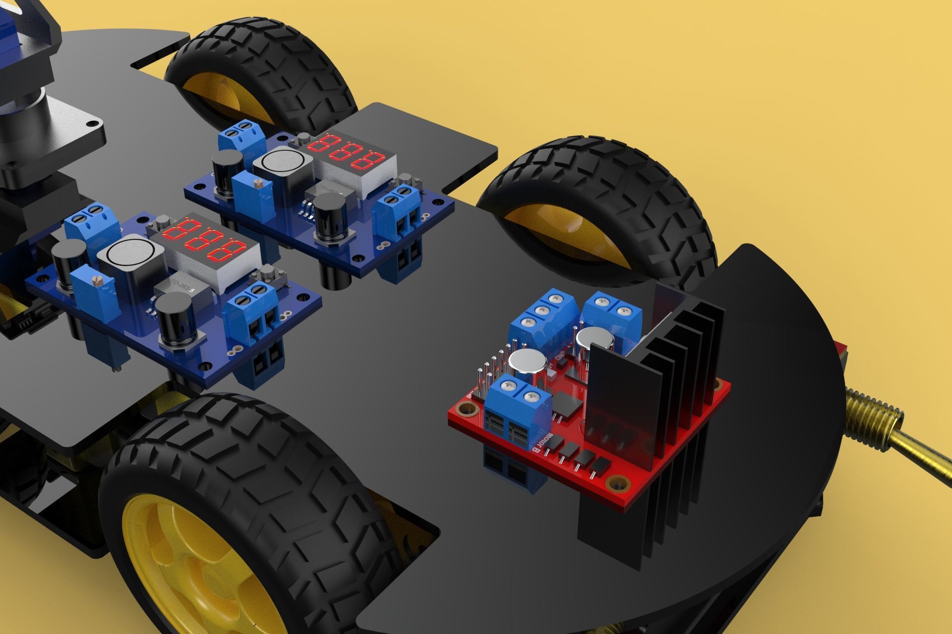 SURVEILLANCE ROBOT CAMERA SECURITY SMART CAR PATROL AUTONOMOUS 3D model_25