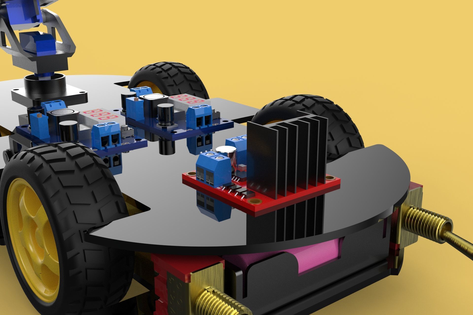 SURVEILLANCE ROBOT CAMERA SECURITY SMART CAR PATROL AUTONOMOUS 3D model_24