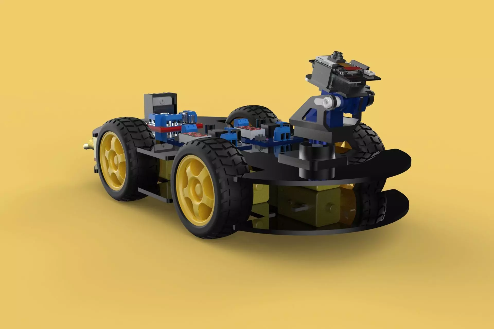 SURVEILLANCE ROBOT CAMERA SECURITY SMART CAR PATROL AUTONOMOUS 3D model_0