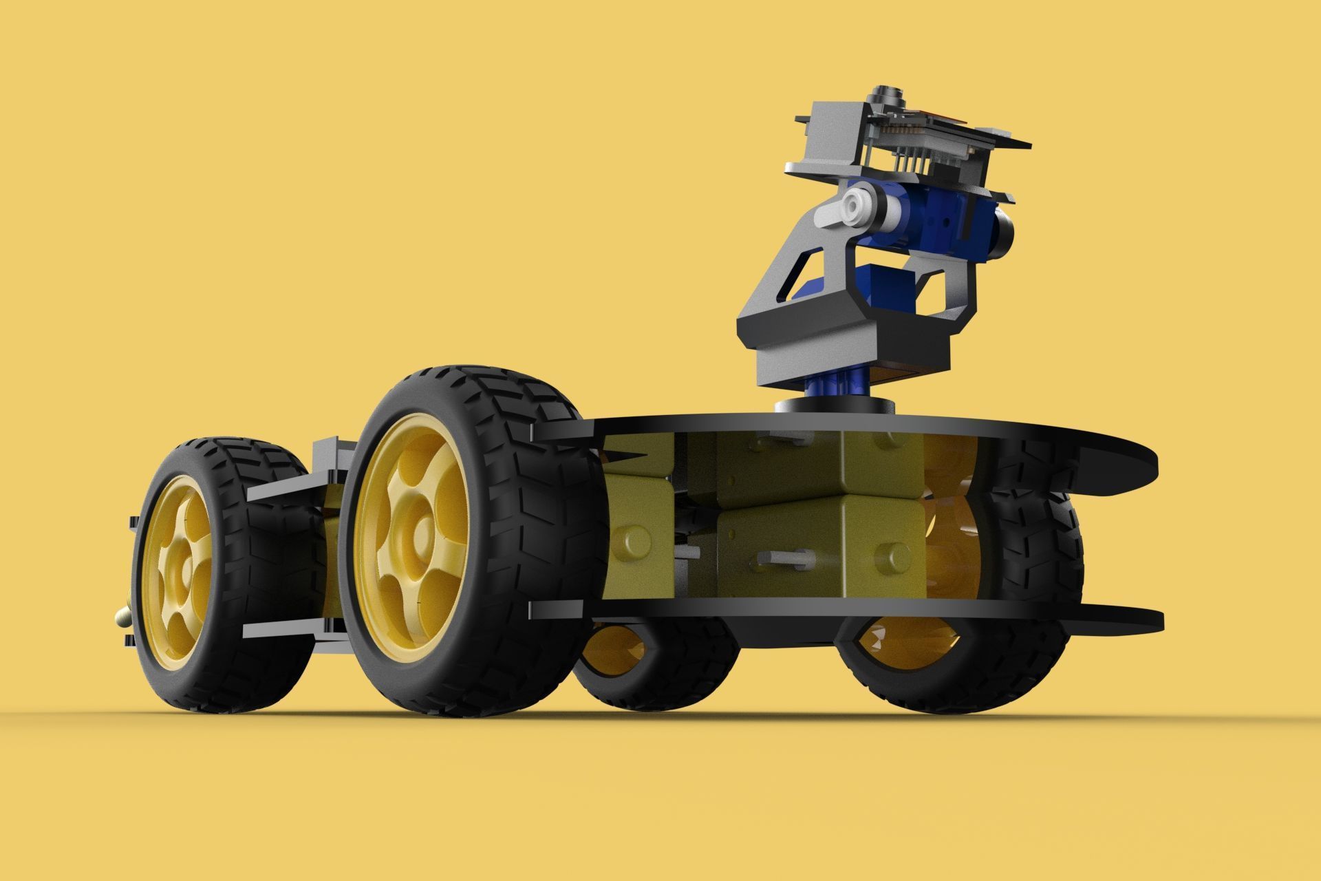 SURVEILLANCE ROBOT CAMERA SECURITY SMART CAR PATROL AUTONOMOUS 3D model_12