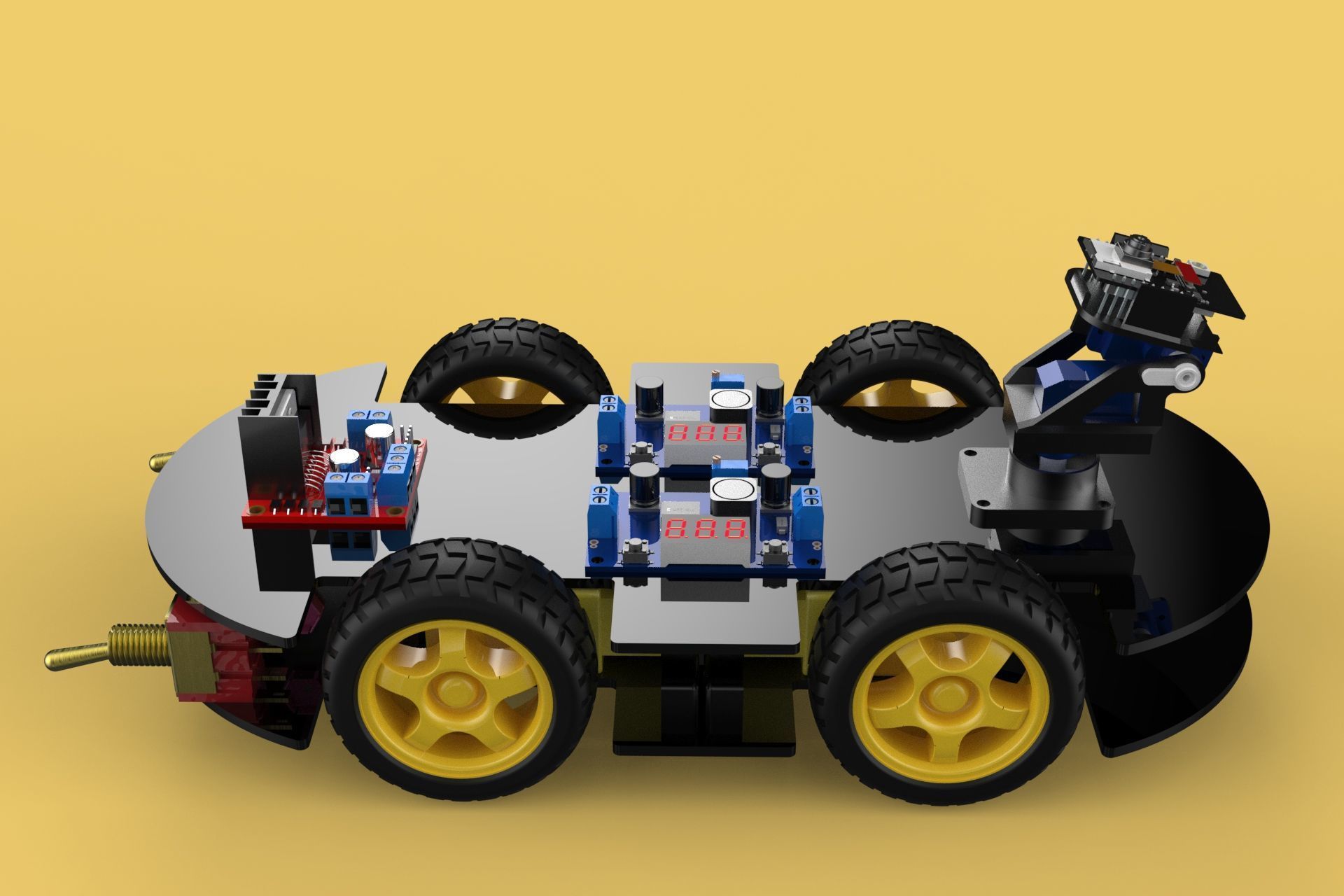 SURVEILLANCE ROBOT CAMERA SECURITY SMART CAR PATROL AUTONOMOUS 3D model_22