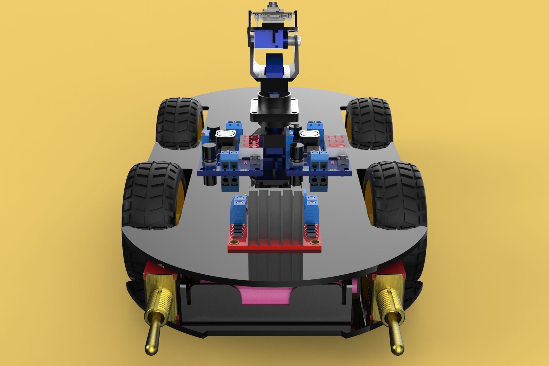 SURVEILLANCE ROBOT CAMERA SECURITY SMART CAR PATROL AUTONOMOUS 3D model_29