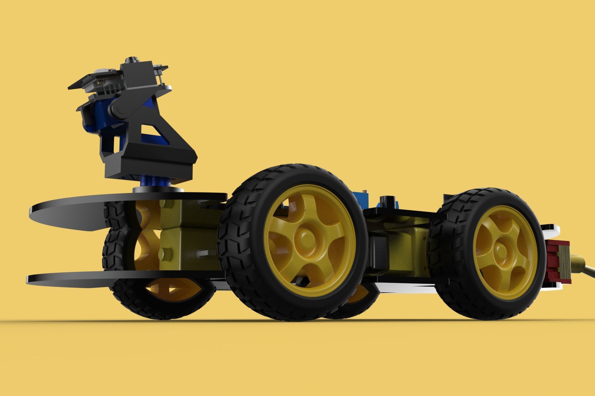 SURVEILLANCE ROBOT CAMERA SECURITY SMART CAR PATROL AUTONOMOUS 3D model_13