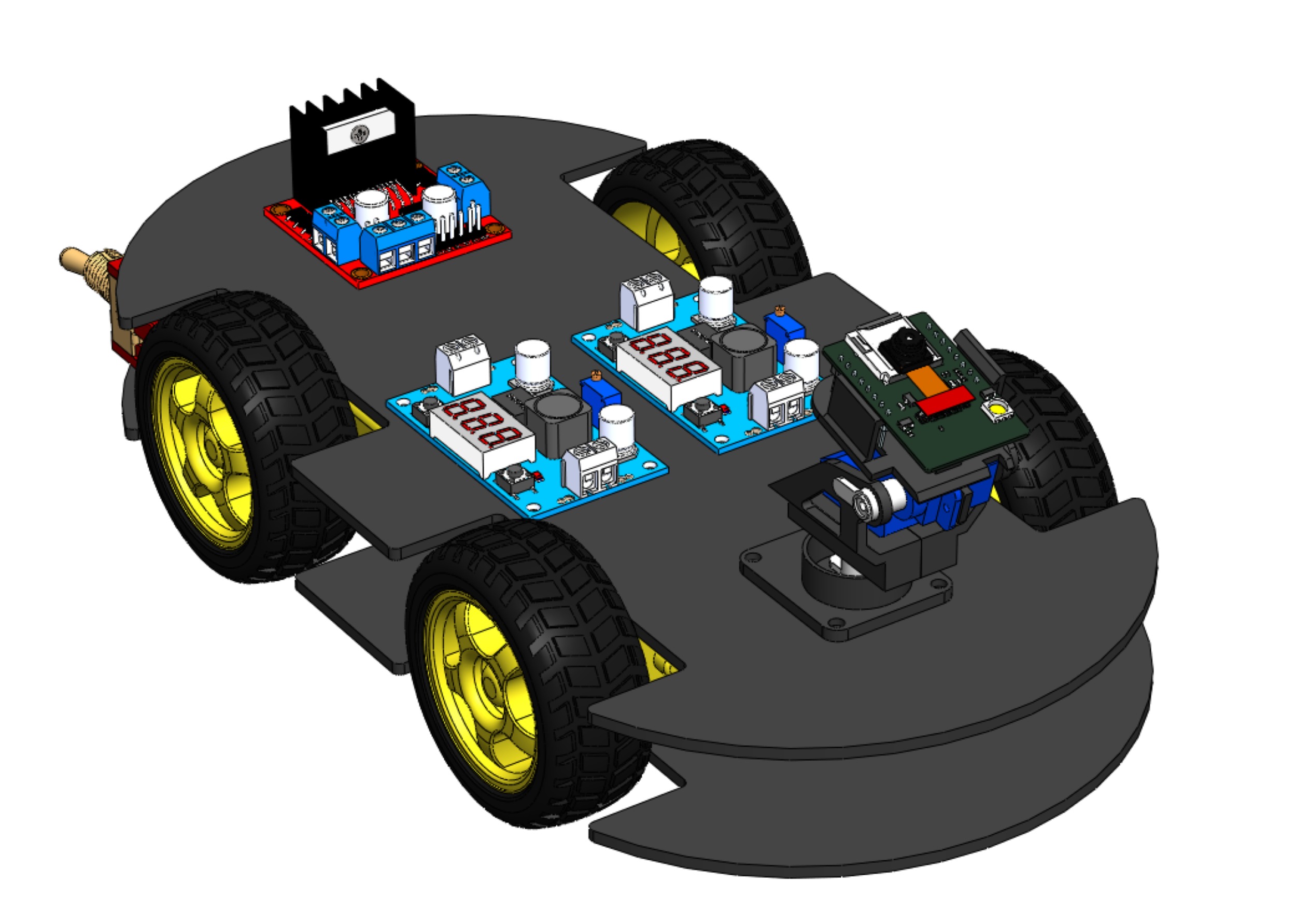 SURVEILLANCE ROBOT CAMERA SECURITY SMART CAR PATROL AUTONOMOUS 3D model_34