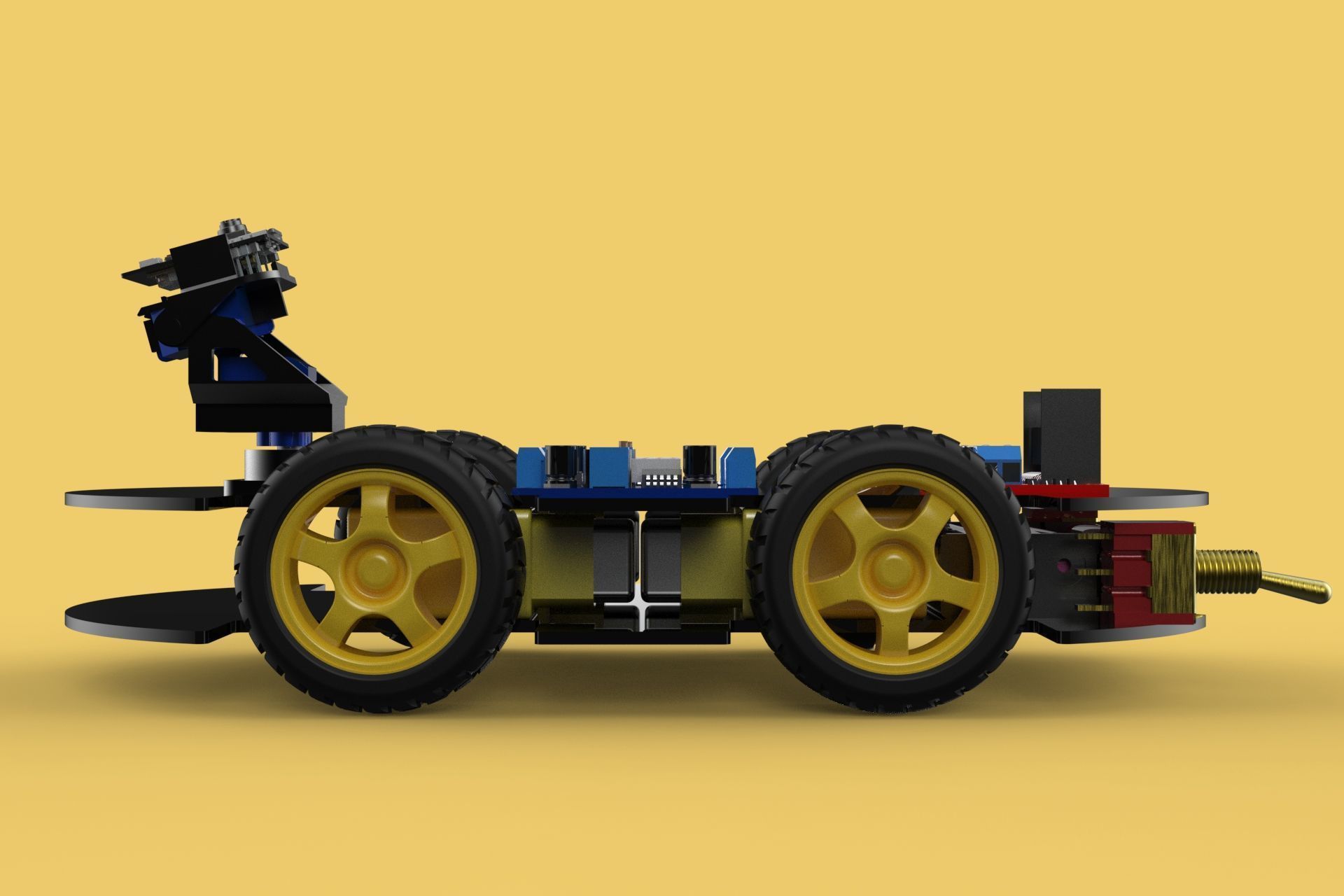 SURVEILLANCE ROBOT CAMERA SECURITY SMART CAR PATROL AUTONOMOUS 3D model_26