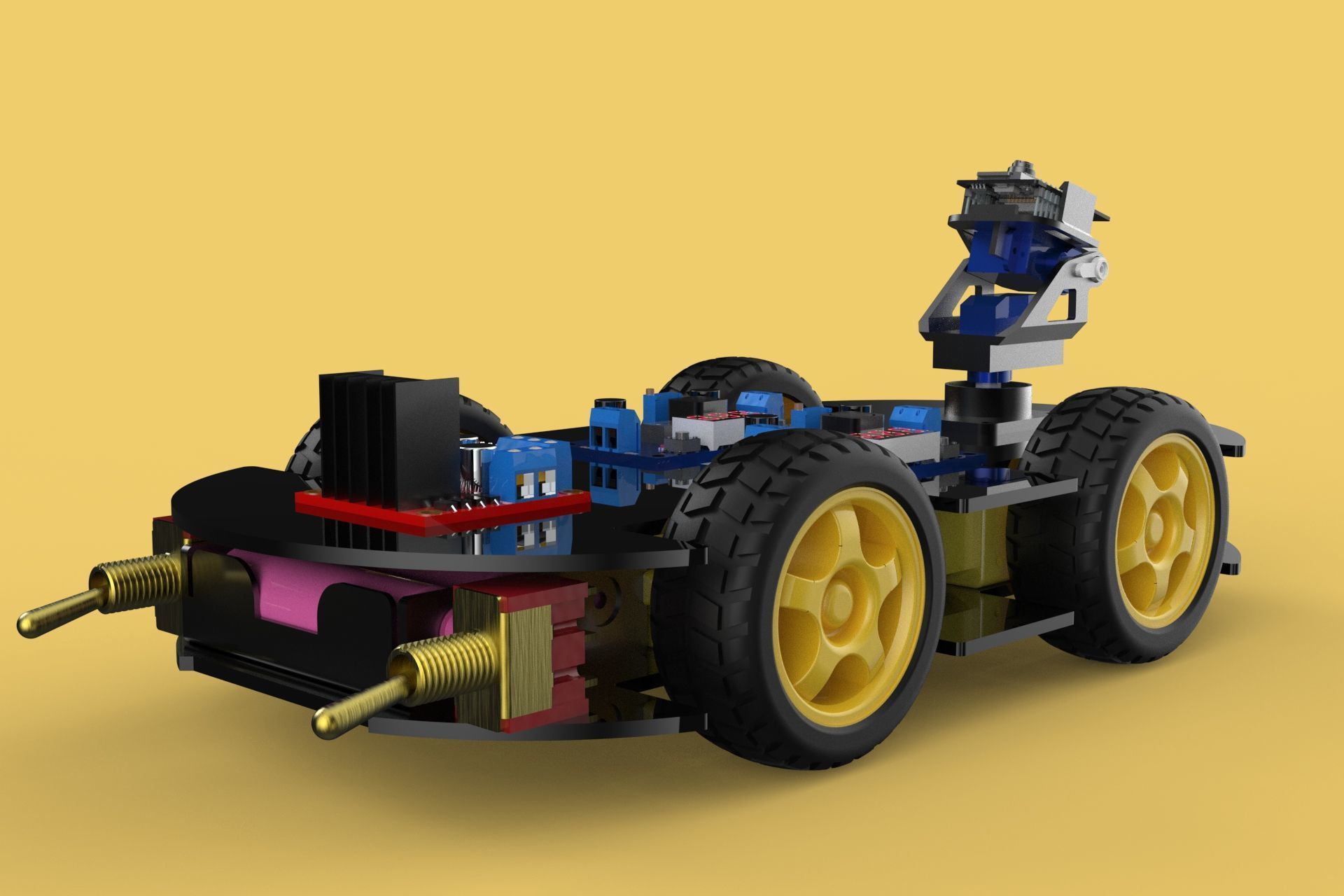 SURVEILLANCE ROBOT CAMERA SECURITY SMART CAR PATROL AUTONOMOUS 3D model_6