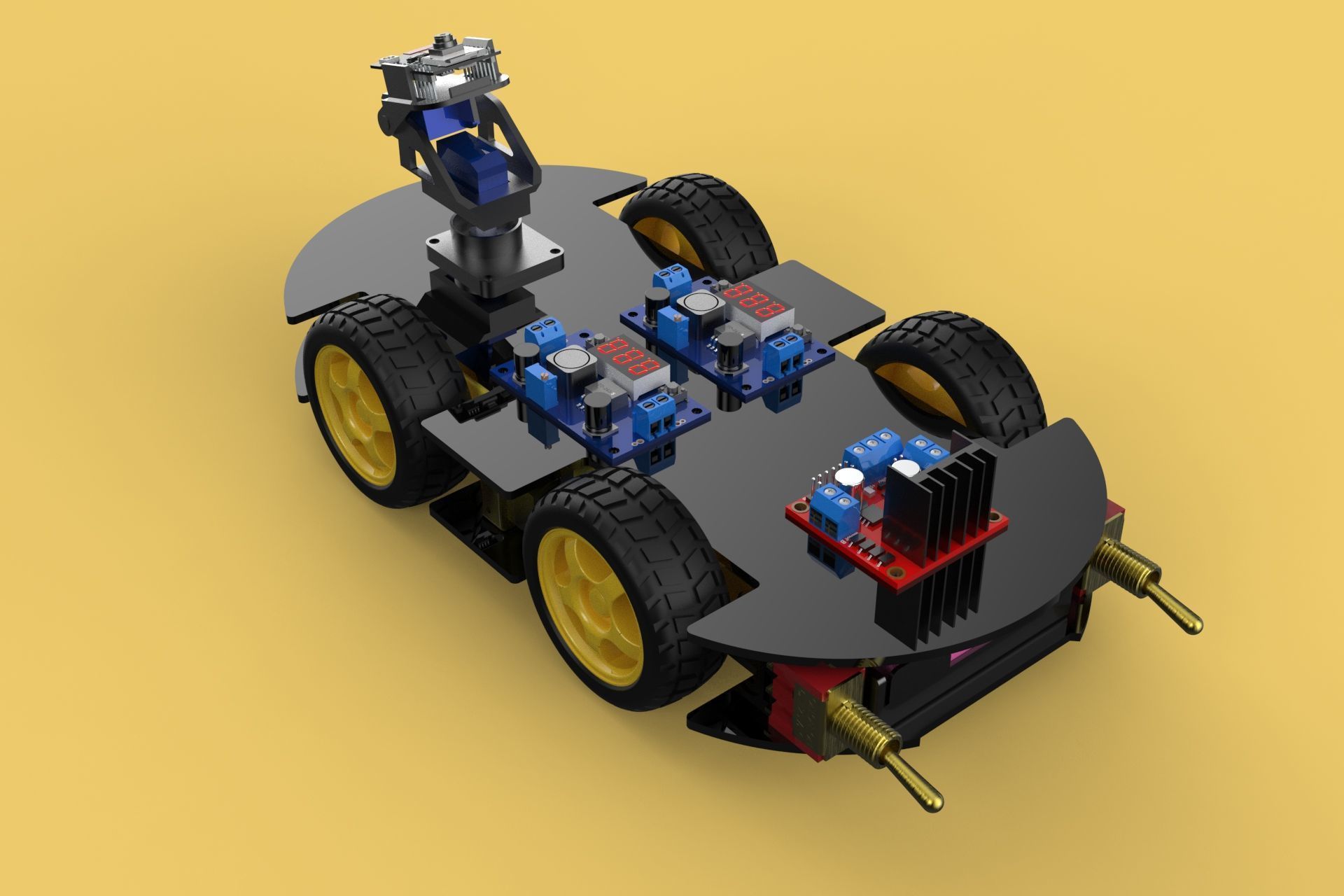 SURVEILLANCE ROBOT CAMERA SECURITY SMART CAR PATROL AUTONOMOUS 3D model_3