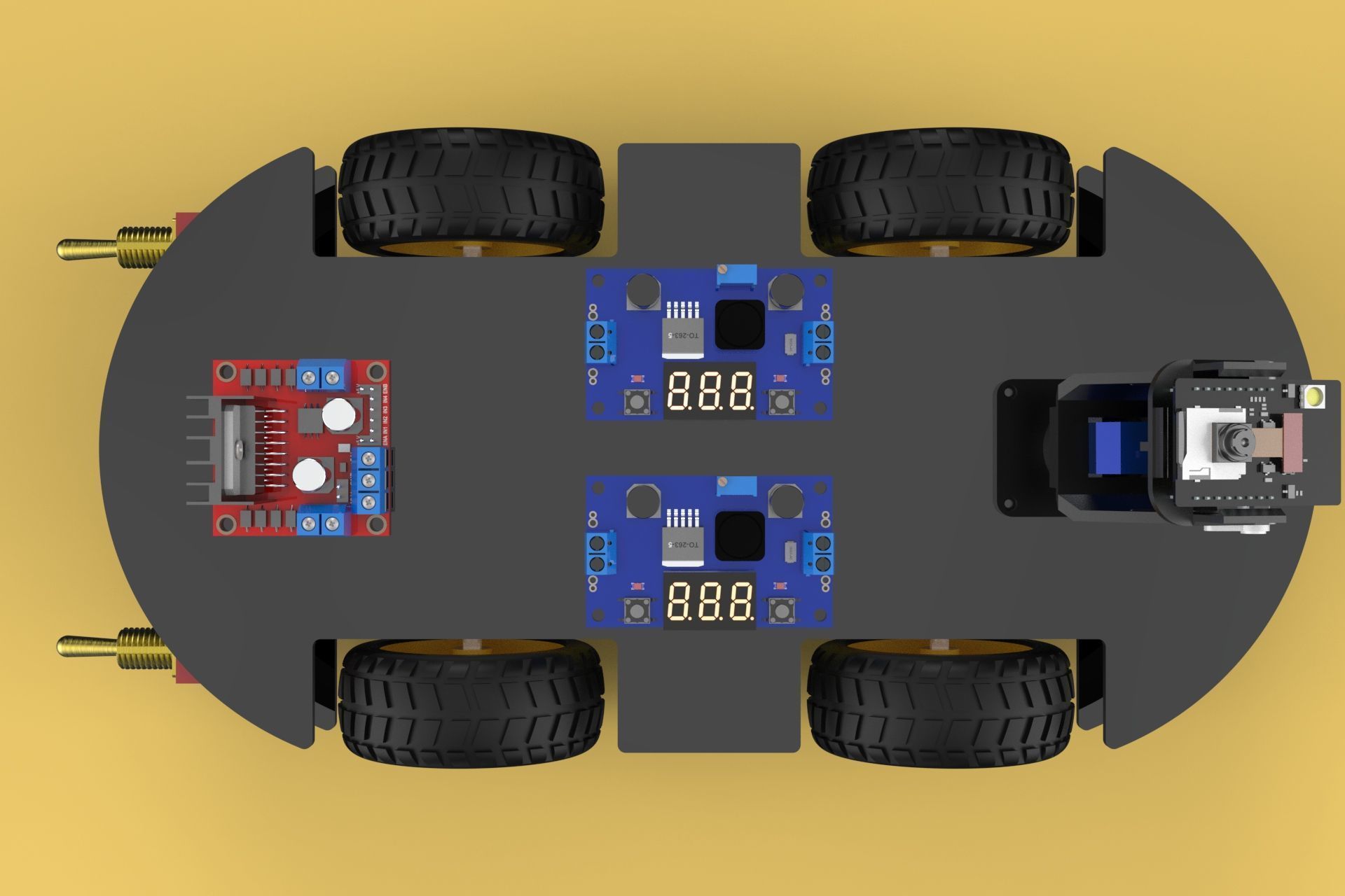 SURVEILLANCE ROBOT CAMERA SECURITY SMART CAR PATROL AUTONOMOUS 3D model_2