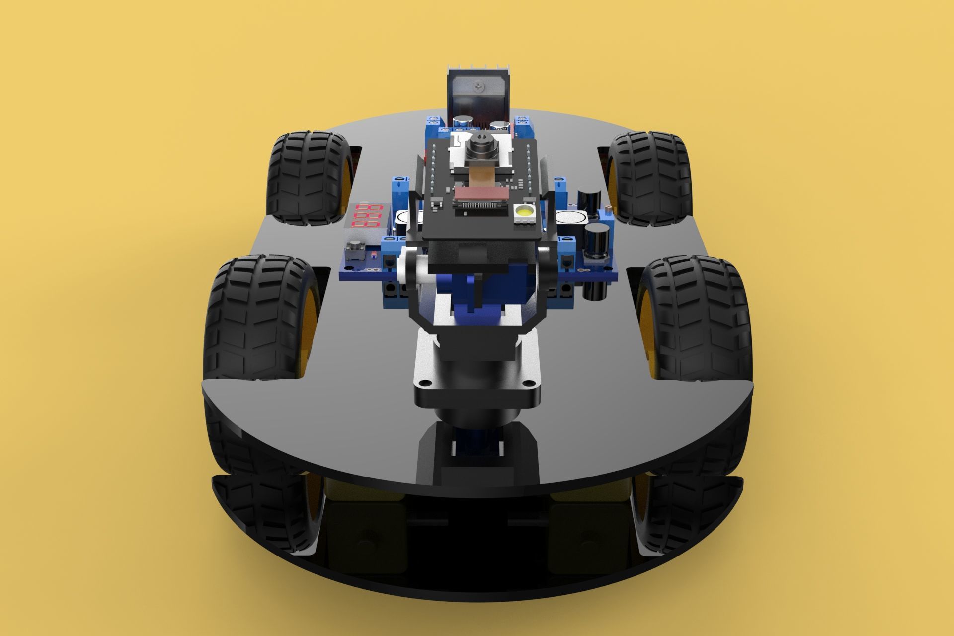 SURVEILLANCE ROBOT CAMERA SECURITY SMART CAR PATROL AUTONOMOUS 3D model_31