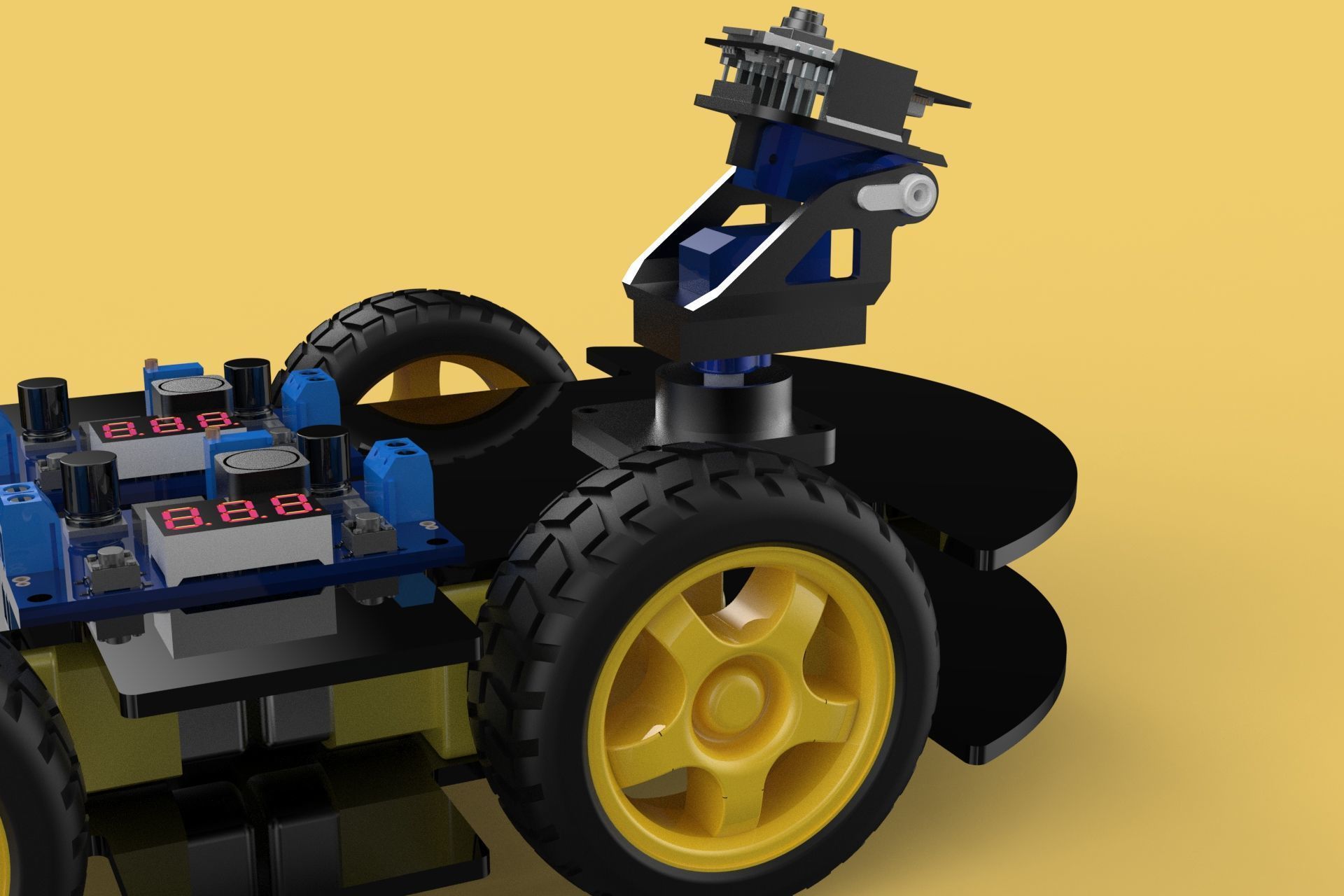 SURVEILLANCE ROBOT CAMERA SECURITY SMART CAR PATROL AUTONOMOUS 3D model_21