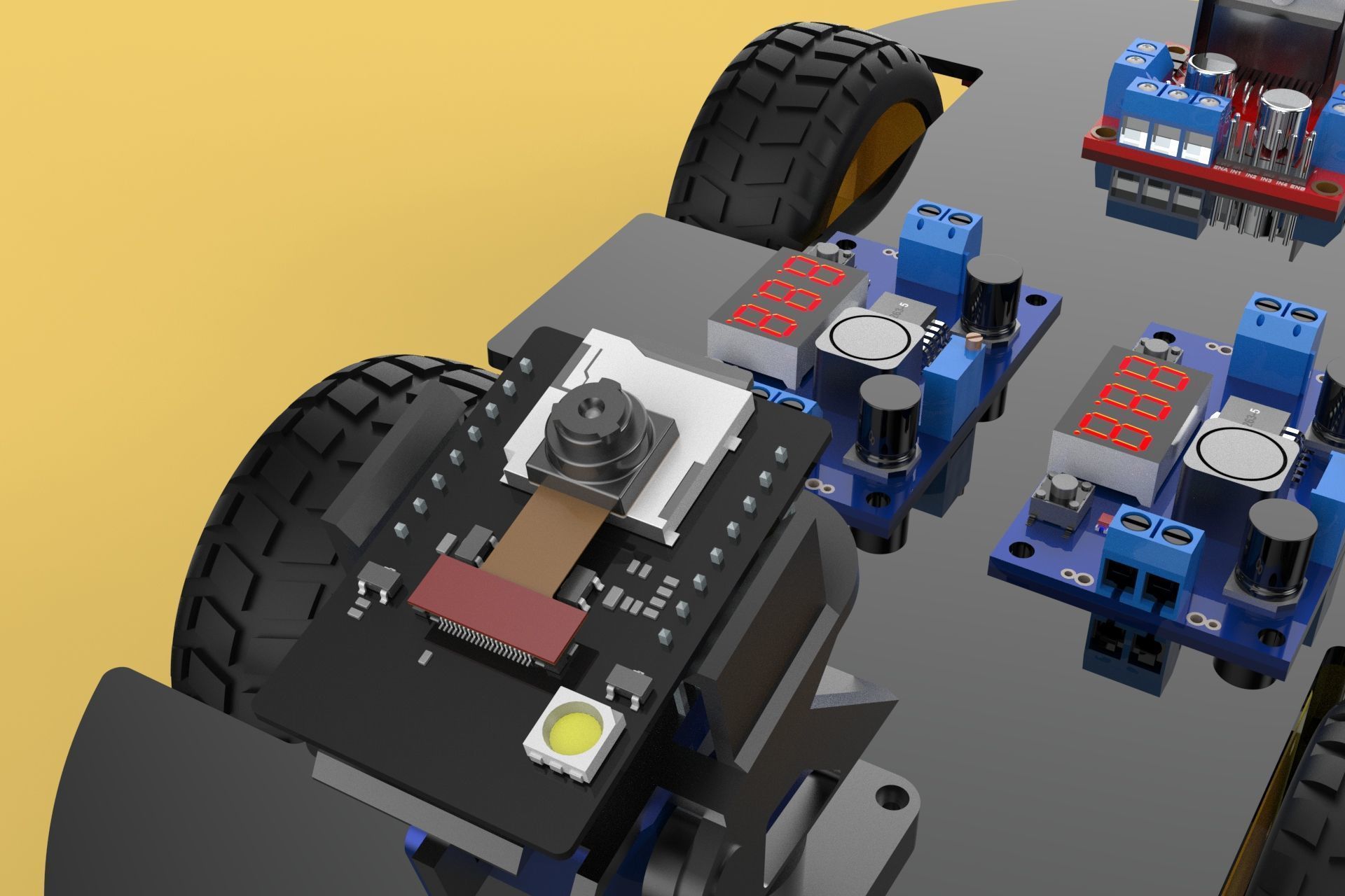 SURVEILLANCE ROBOT CAMERA SECURITY SMART CAR PATROL AUTONOMOUS 3D model_18