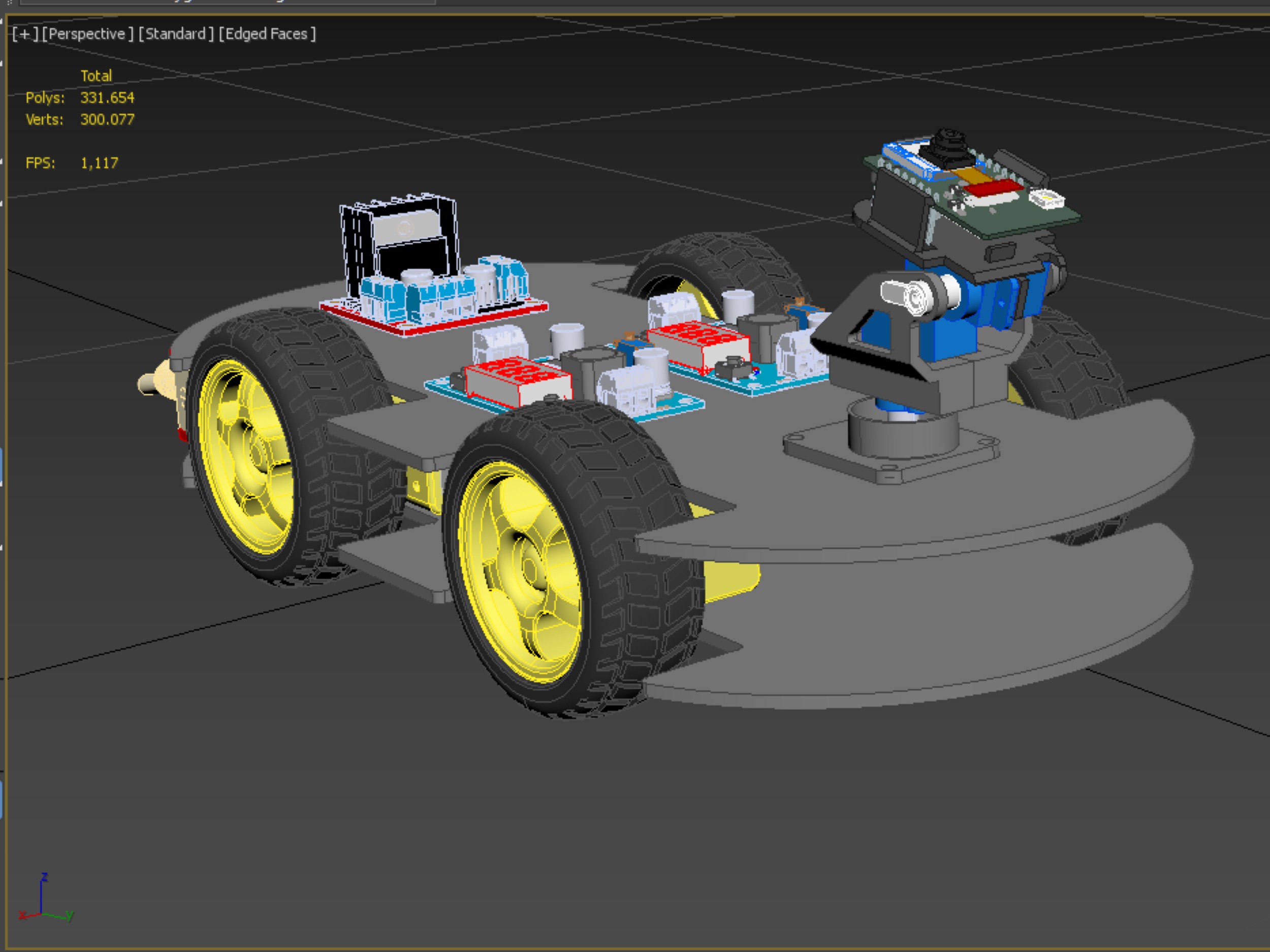 SURVEILLANCE ROBOT CAMERA SECURITY SMART CAR PATROL AUTONOMOUS 3D model_33