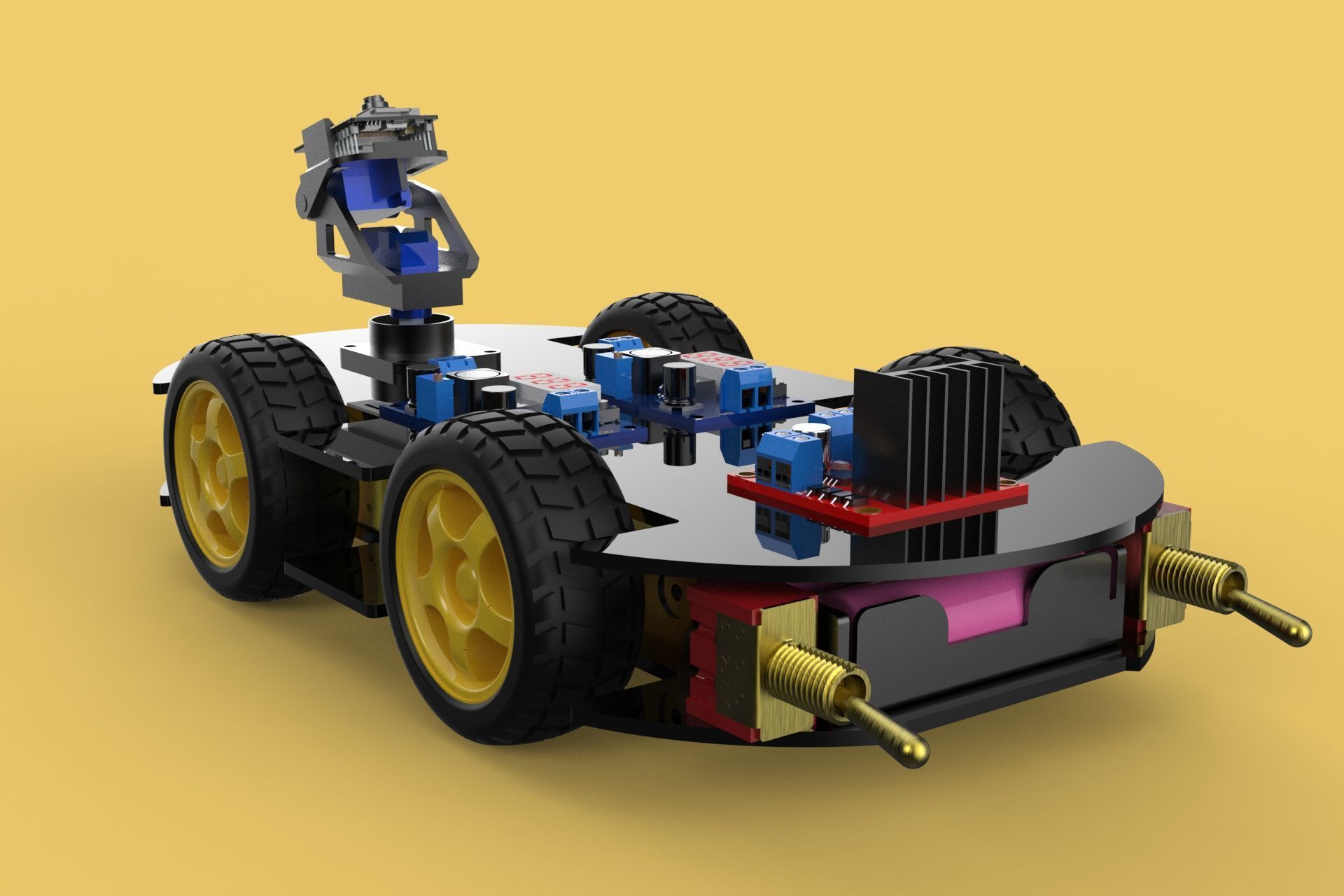 SURVEILLANCE ROBOT CAMERA SECURITY SMART CAR PATROL AUTONOMOUS 3D model_9