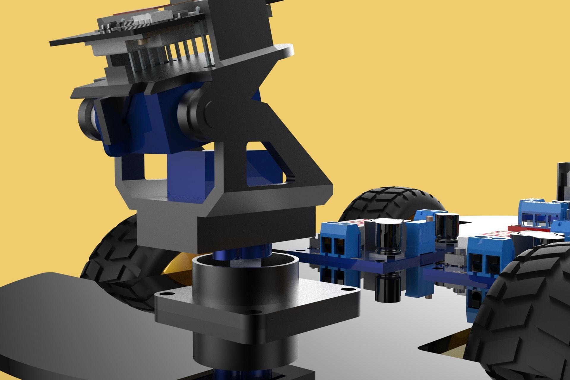 SURVEILLANCE ROBOT CAMERA SECURITY SMART CAR PATROL AUTONOMOUS 3D model_19