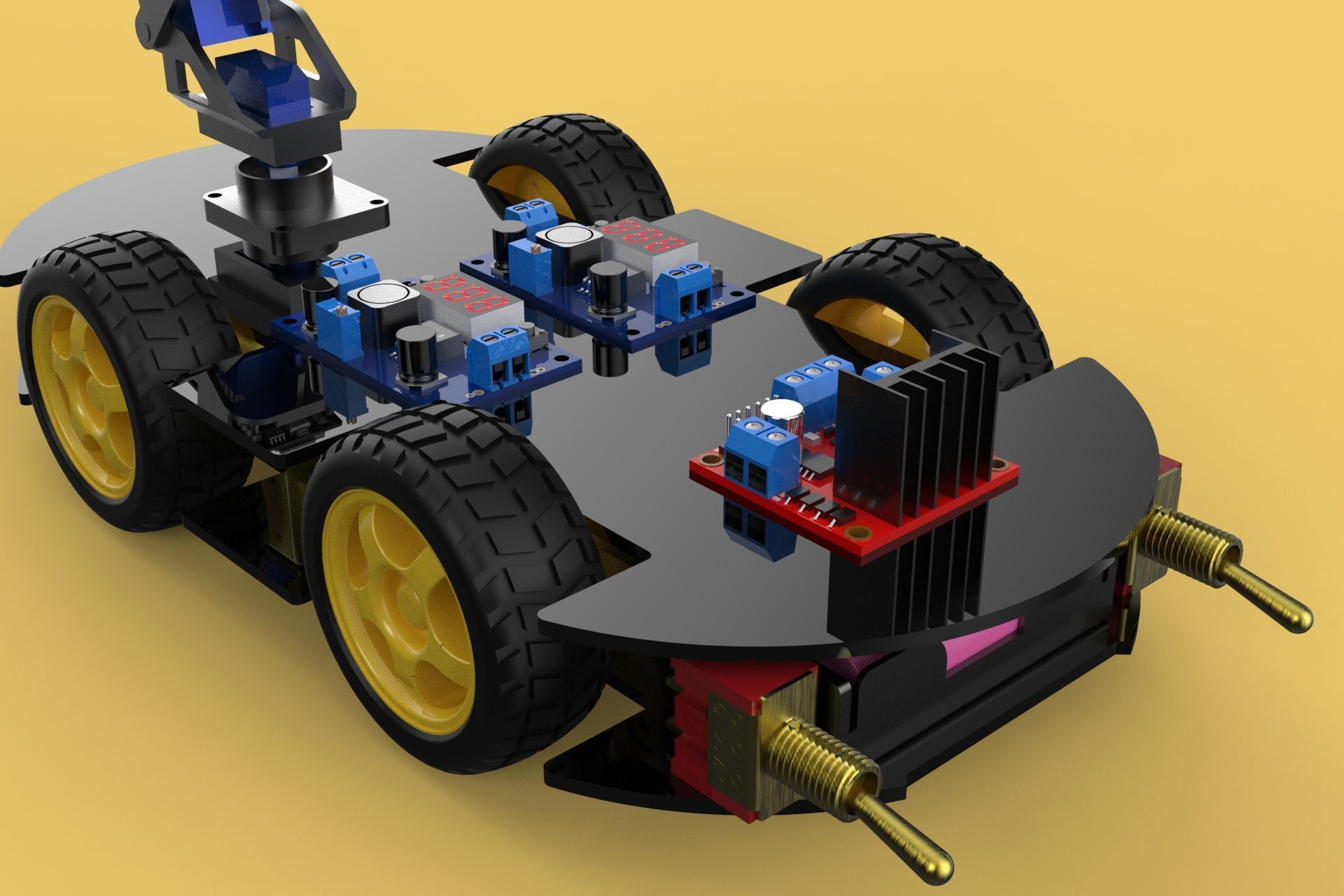 SURVEILLANCE ROBOT CAMERA SECURITY SMART CAR PATROL AUTONOMOUS 3D model_15