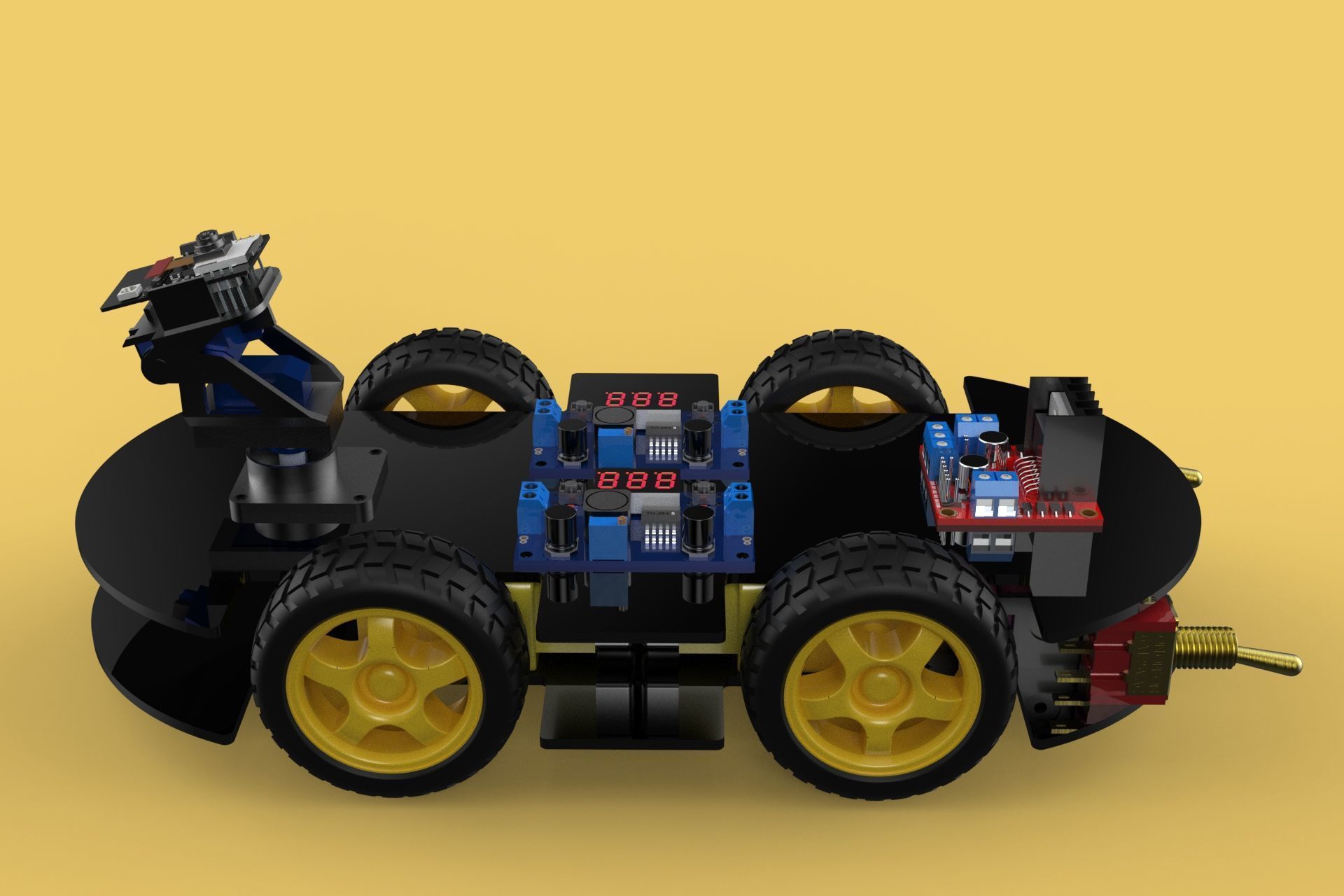 SURVEILLANCE ROBOT CAMERA SECURITY SMART CAR PATROL AUTONOMOUS 3D model_27