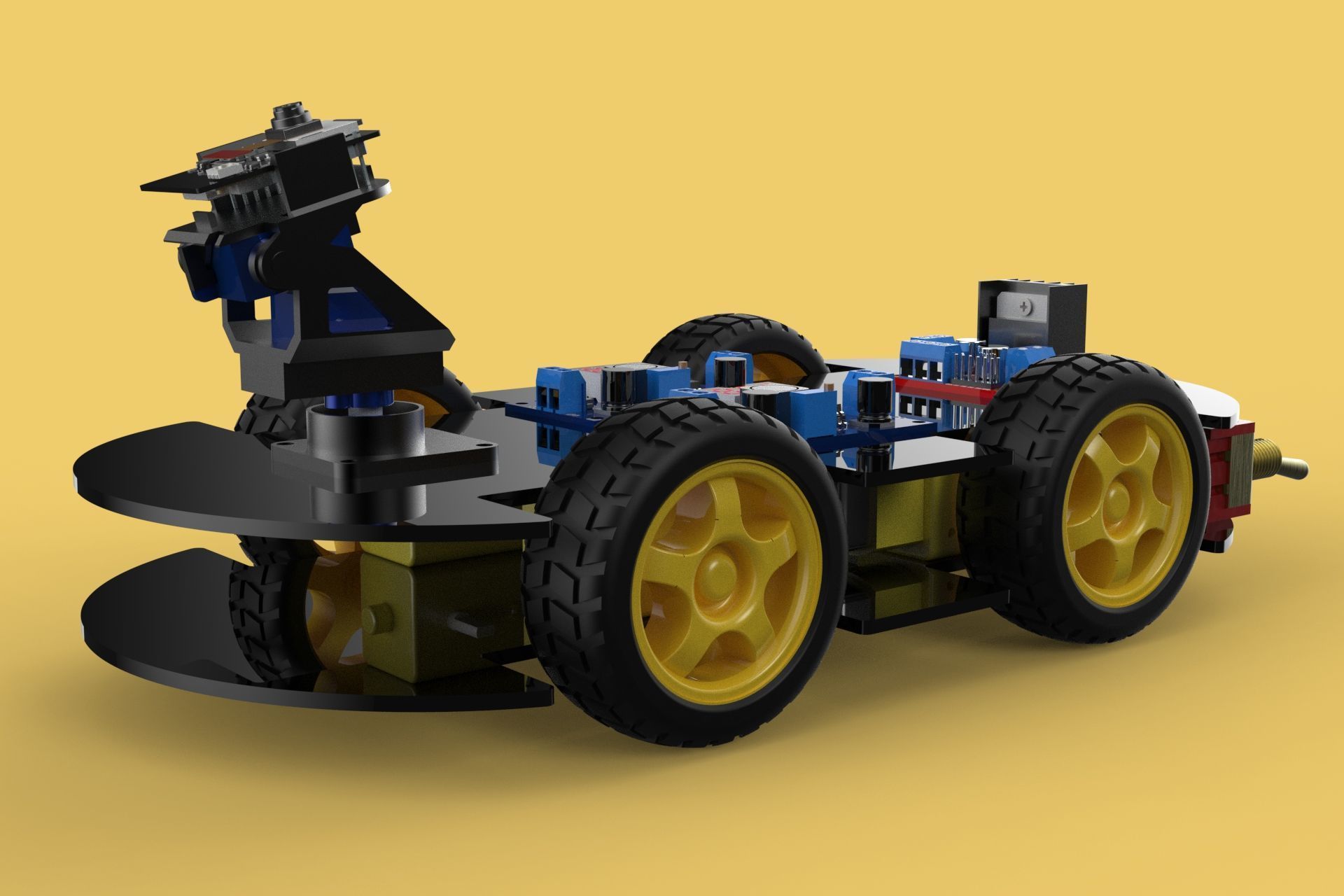 SURVEILLANCE ROBOT CAMERA SECURITY SMART CAR PATROL AUTONOMOUS 3D model_8