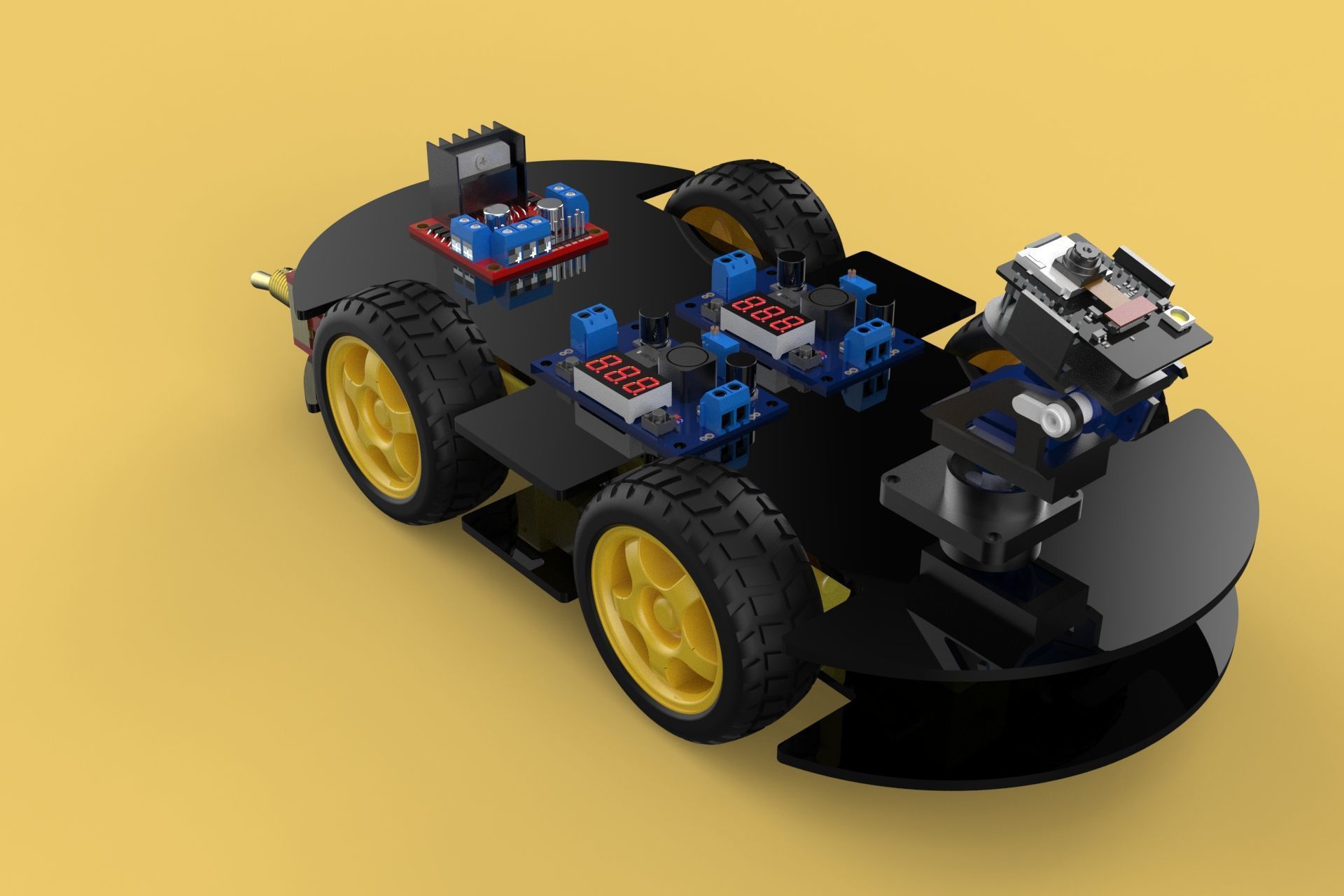 SURVEILLANCE ROBOT CAMERA SECURITY SMART CAR PATROL AUTONOMOUS 3D model_5