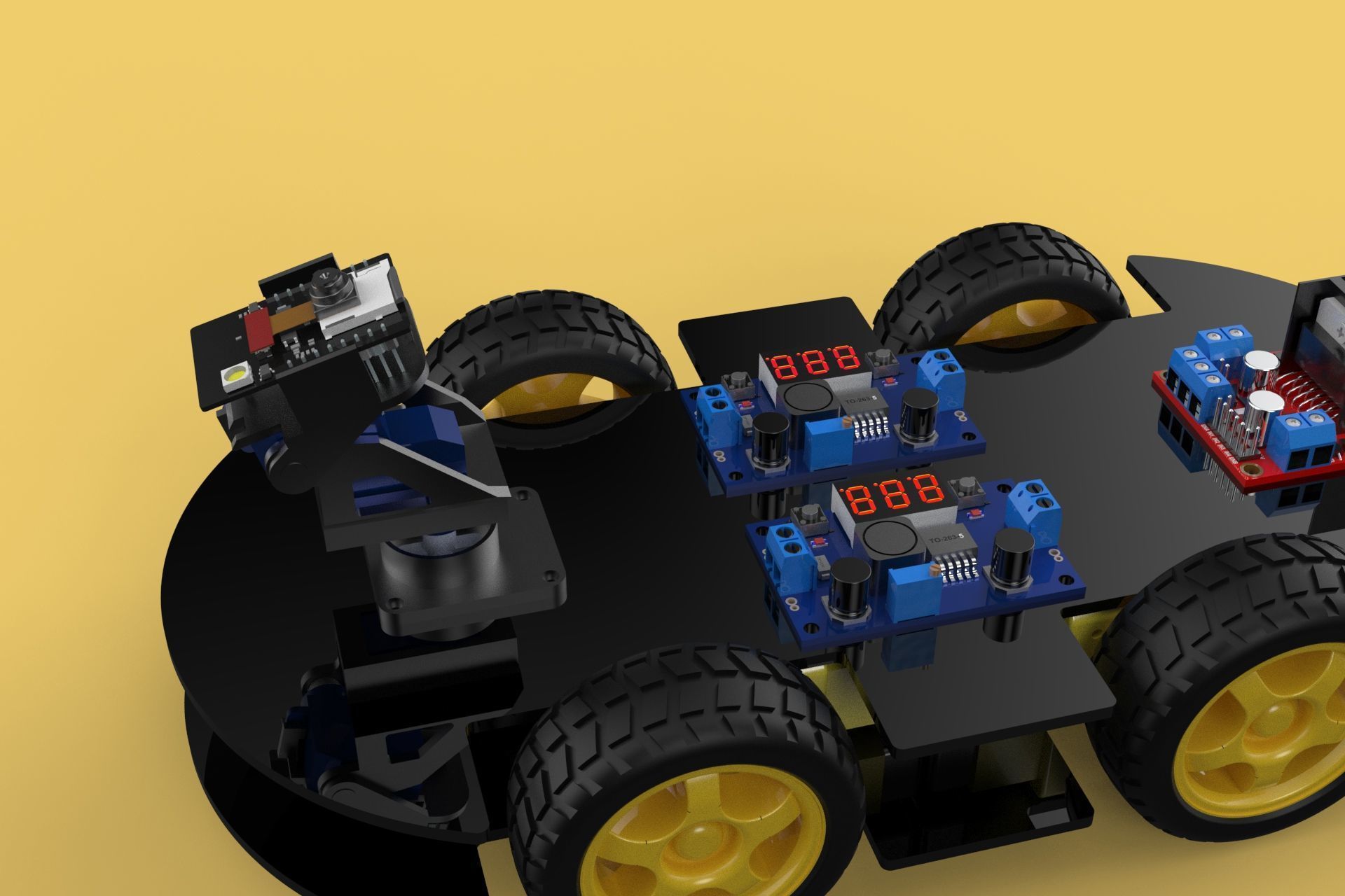 SURVEILLANCE ROBOT CAMERA SECURITY SMART CAR PATROL AUTONOMOUS 3D model_17