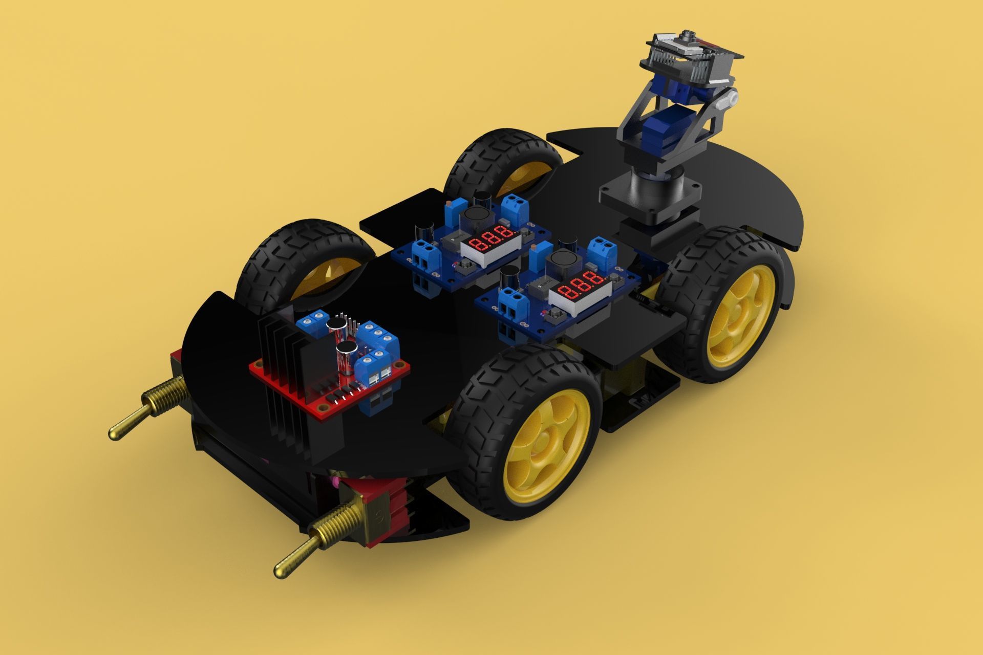 SURVEILLANCE ROBOT CAMERA SECURITY SMART CAR PATROL AUTONOMOUS 3D model_1