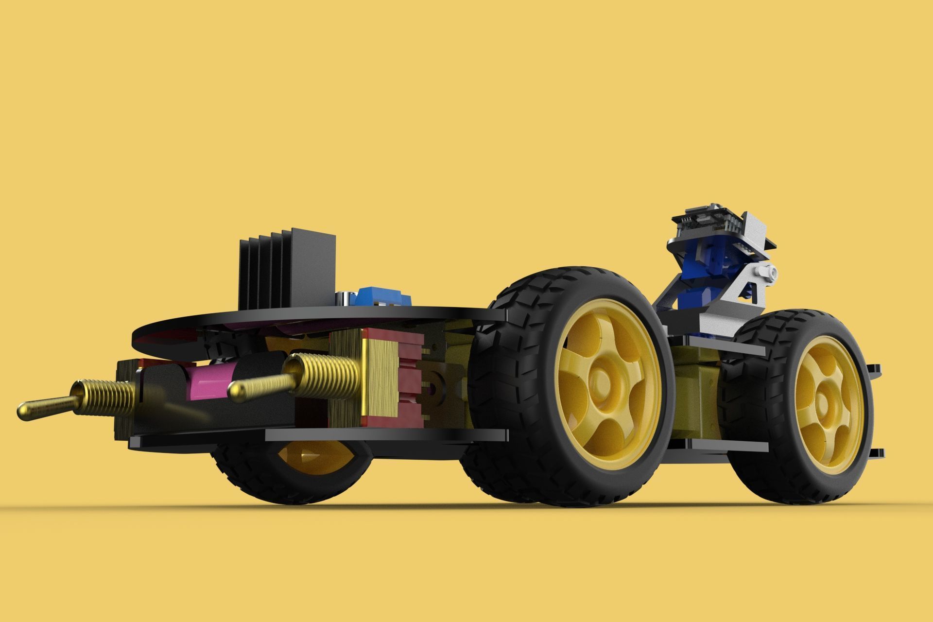 SURVEILLANCE ROBOT CAMERA SECURITY SMART CAR PATROL AUTONOMOUS 3D model_10