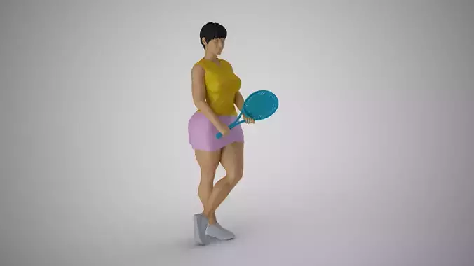 Tennis Woman 3D print model