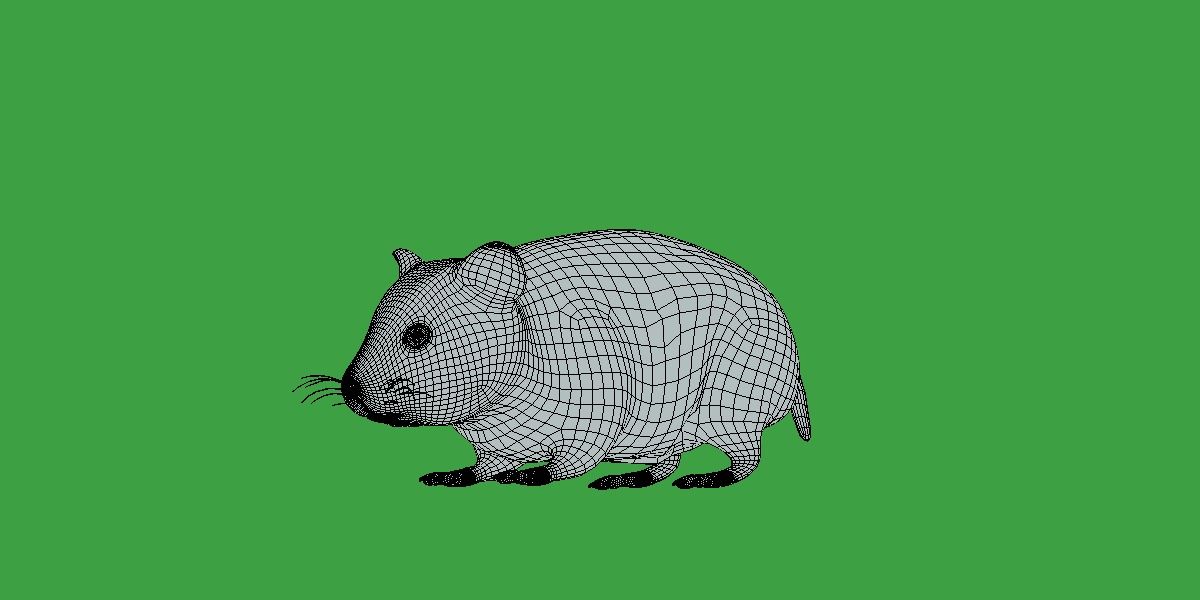 European Hamster Low-poly 3D model_21