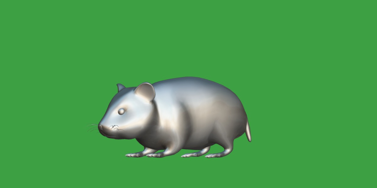 European Hamster Low-poly 3D model_18