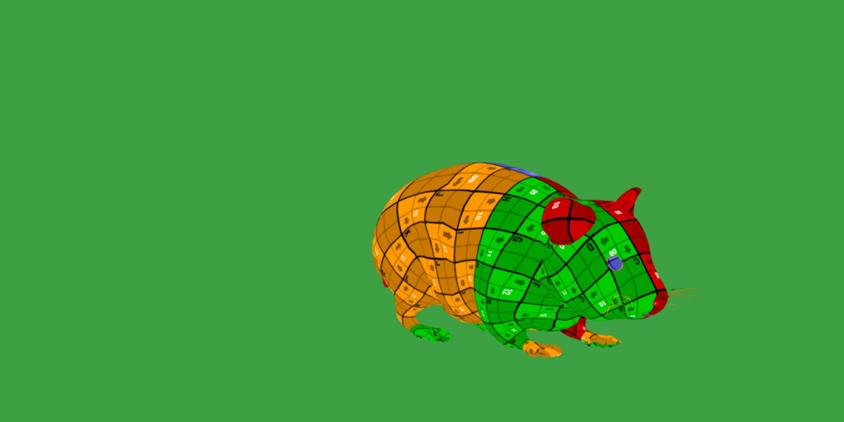 European Hamster Low-poly 3D model_23