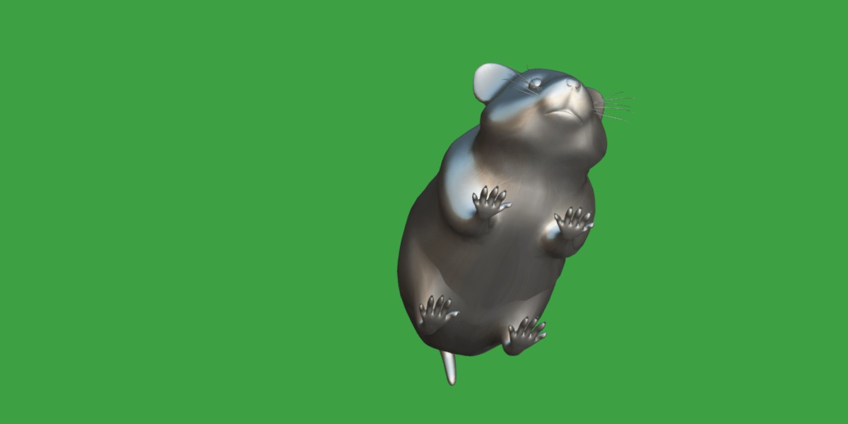 European Hamster Low-poly 3D model_19