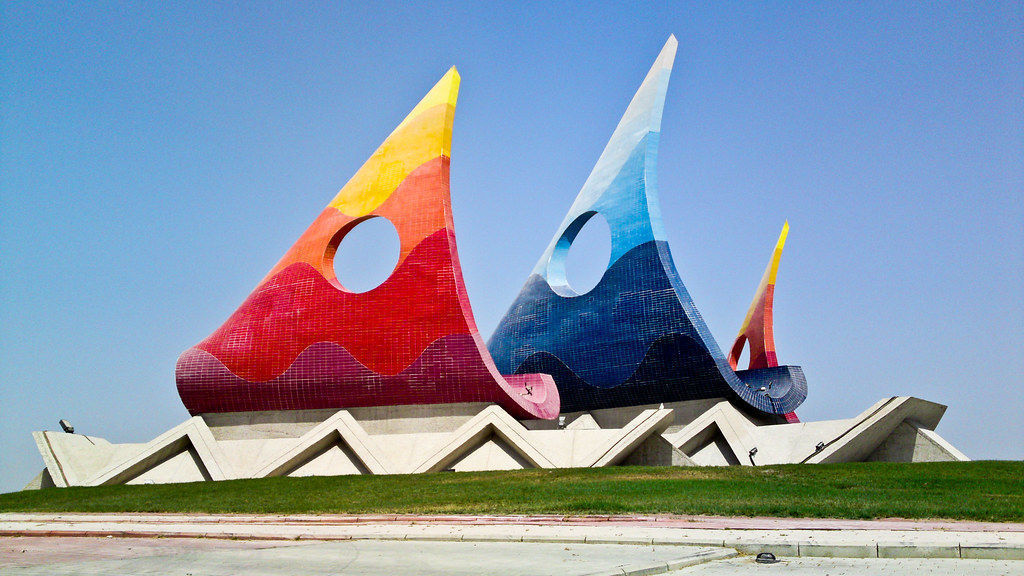 3d Design of Dammam Sail Roundabout 3D print model_3