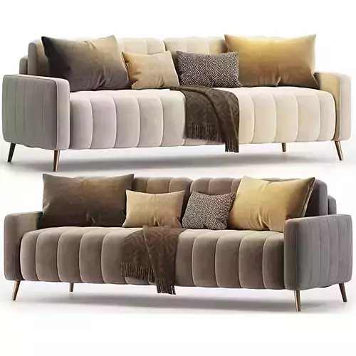 Sofa Markful Velvet Gray