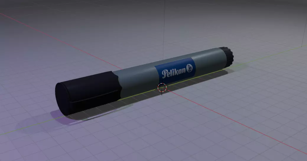 simple marker Low-poly 3D model_0