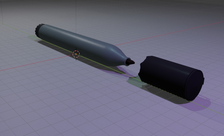 simple marker Low-poly 3D model_4