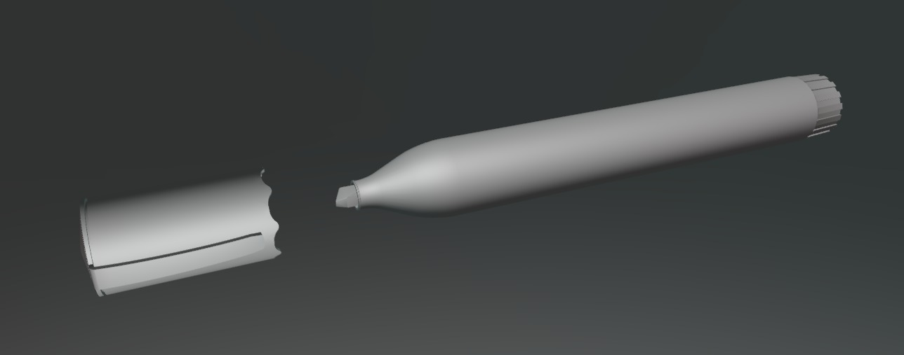 simple marker Low-poly 3D model_8