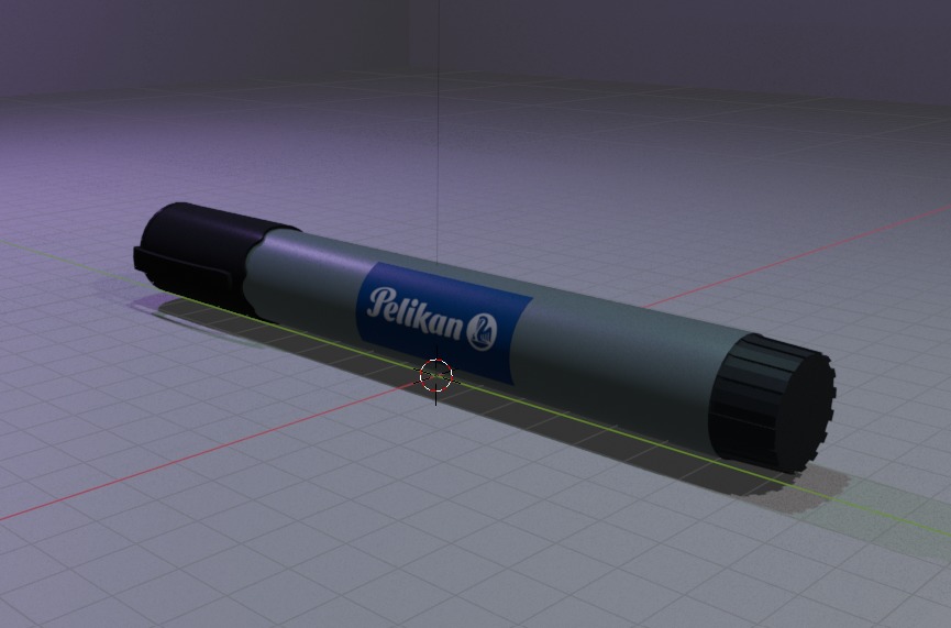 simple marker Low-poly 3D model_1