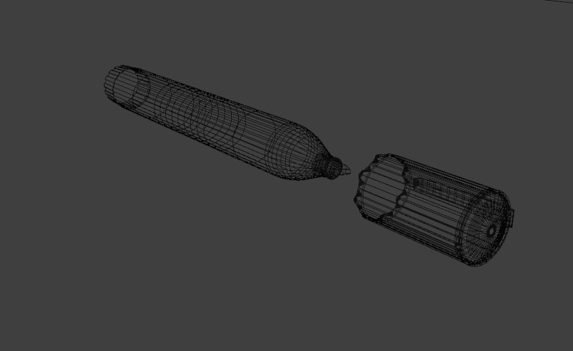 simple marker Low-poly 3D model_7