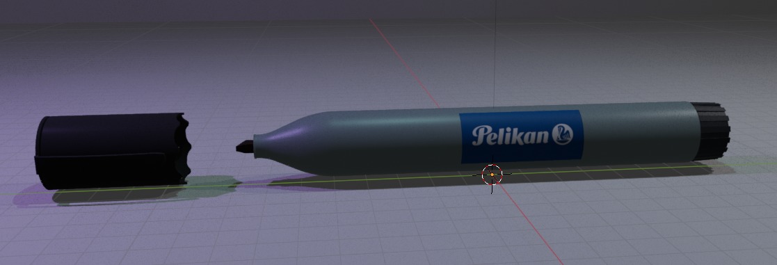 simple marker Low-poly 3D model_5