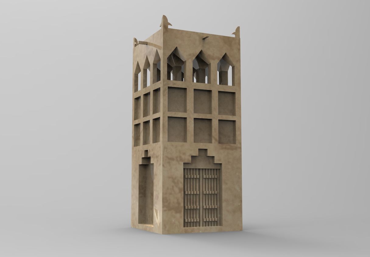 3D Design of Traditional Saudi House 3D print model_3