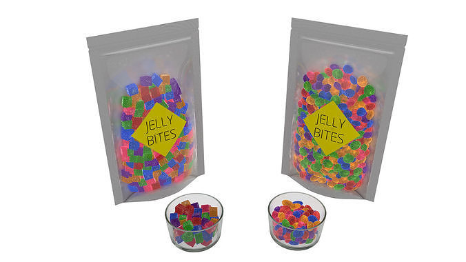 Fruit Jelly Sugar Gummy Candy 3D model 5