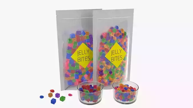 Fruit Jelly Sugar Gummy Candy 3D model