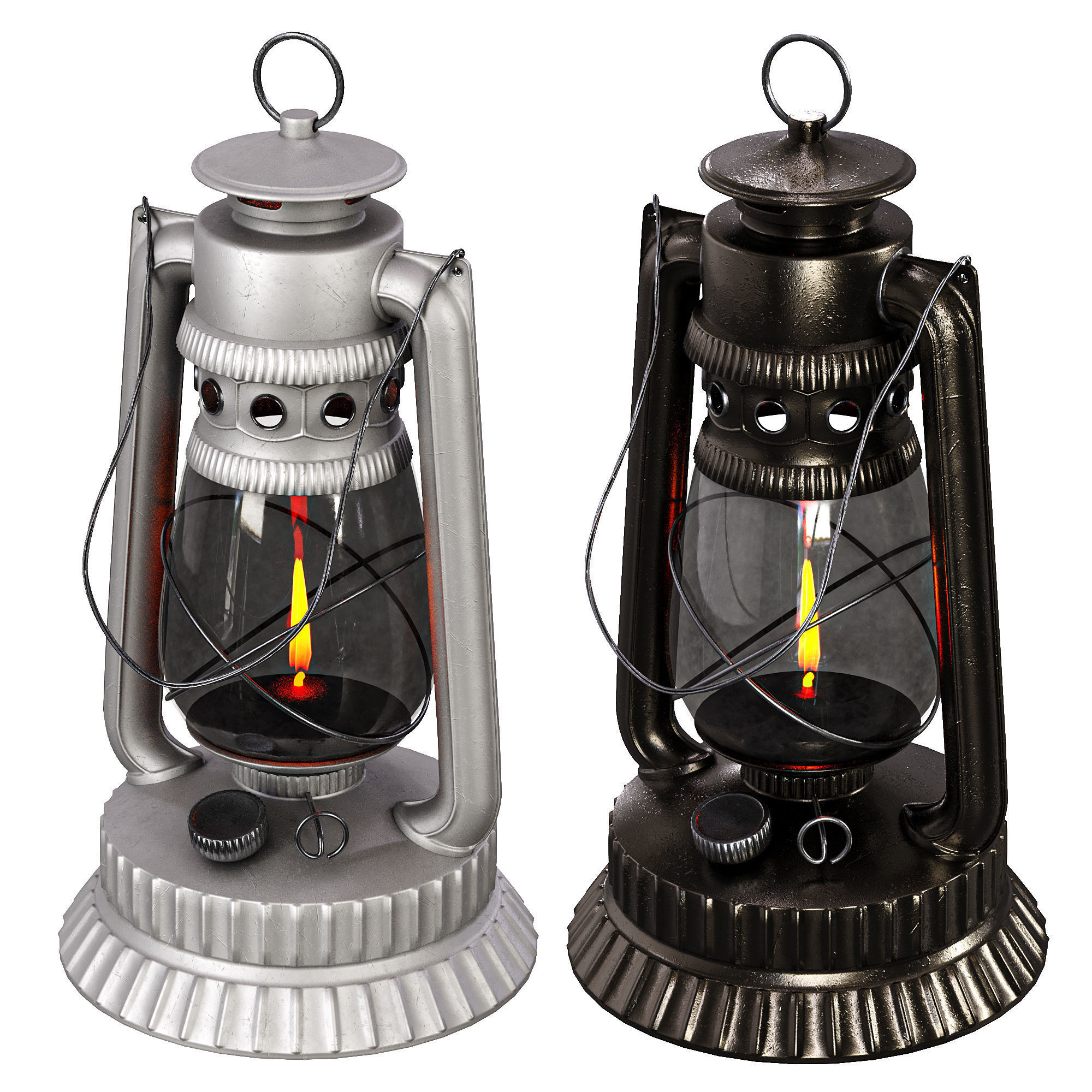Old Lanterns 3D model_4